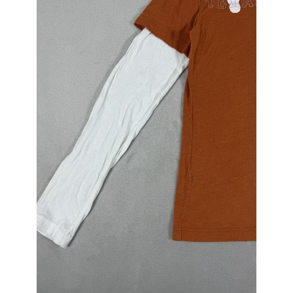 Nike Women's Texas Longhorns Layered-Look Long Sleeve T Shirt Size S